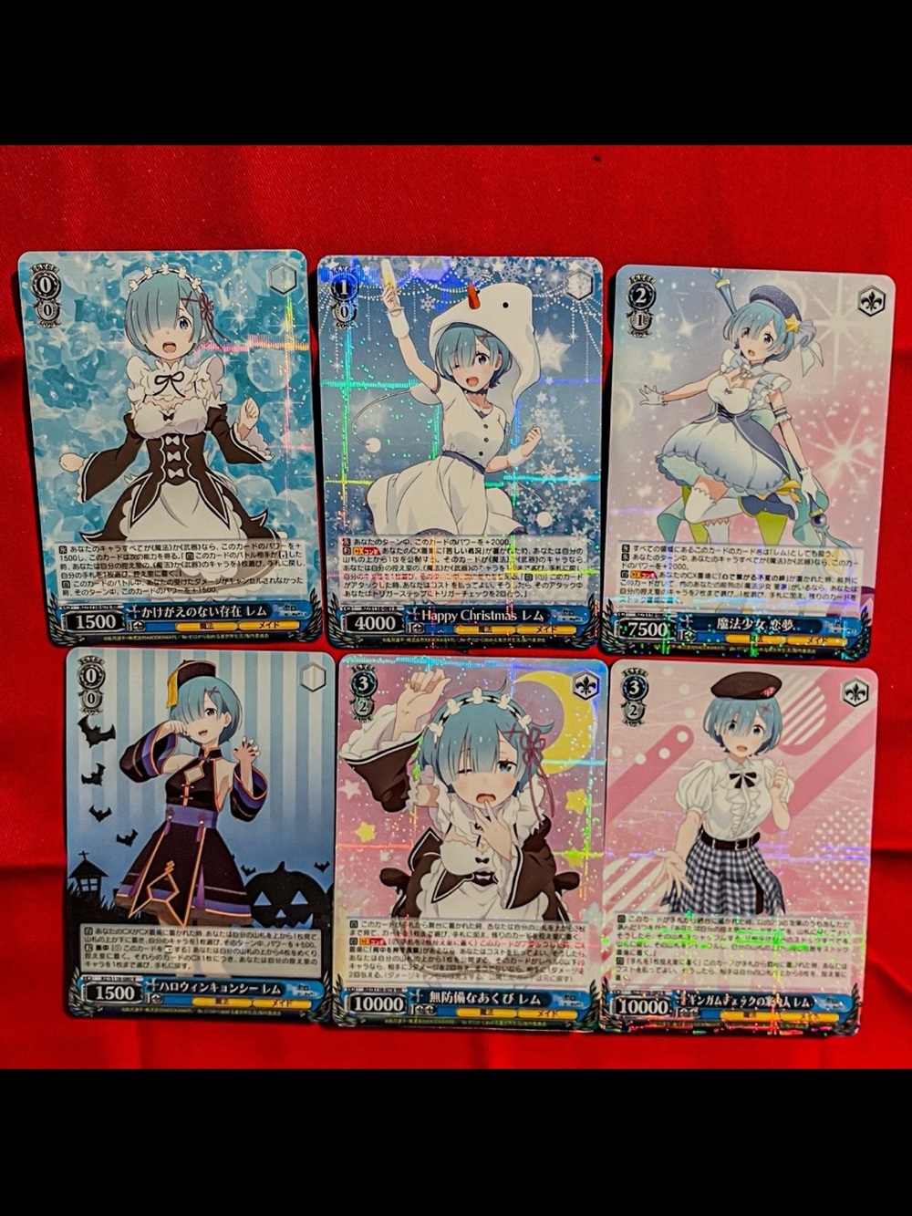 Weiss Schwarz Re:Zero Vol. 3 Various Rem cards (6 Cards) Japanese Rare & RR